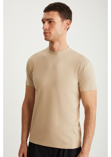 Tiago Erkek Bej T-Shirt