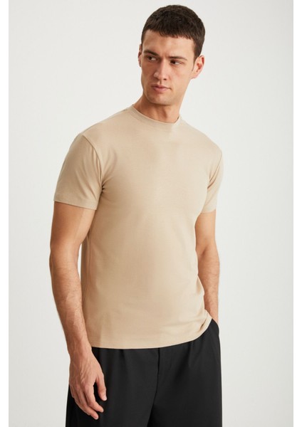 Tiago Erkek Bej T-Shirt