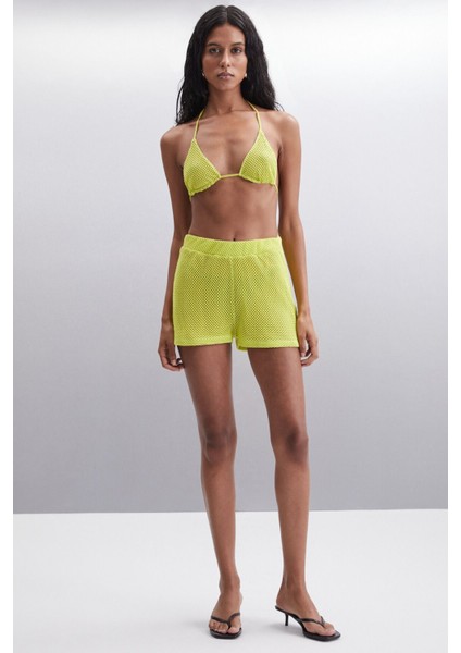 Azara Kadın Pamuk Slim Lime Bikini