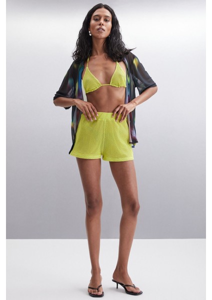Azara Kadın Pamuk Slim Lime Bikini
