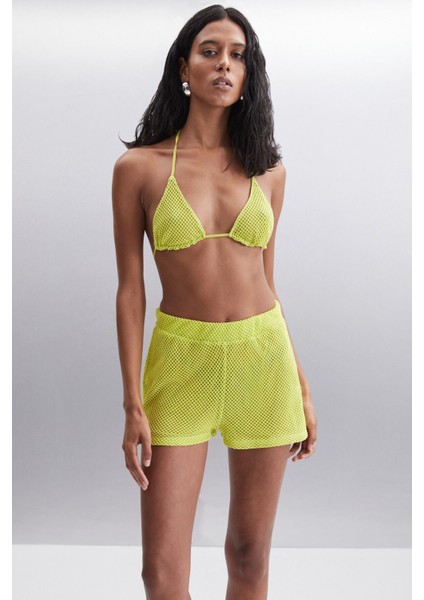 Azara Kadın Pamuk Slim Lime Bikini