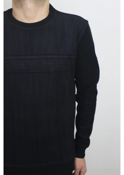 Fistan Store Erkek Desenli Spor Kesim Normal Kalıp Bisiklet Yaka Selanik Kumaşlı Kışlık Kazak fiyatları