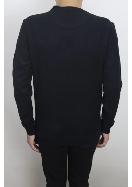 Fistan Store Erkek Desenli Spor Kesim Normal Kalıp Bisiklet Yaka Selanik Kumaşlı Kışlık Kazak modelleri