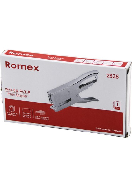 Pense Model Çelik Zımba Makinesi 24 /6-8 - 26 /6-8 56MM 100-150PCS Tel Hazne 2-45 Sayfa= 80GR (4172)