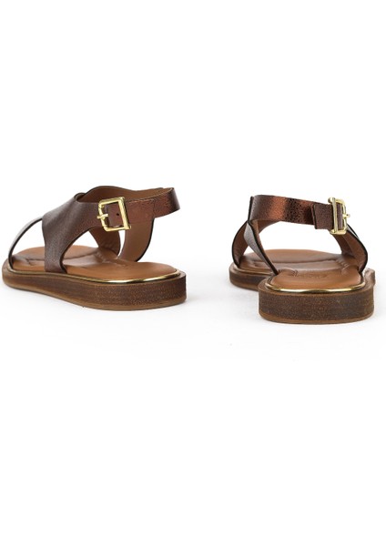 , Kadın Hakiki Deri Sandalet 1511032Z11500 Bronz modelleri