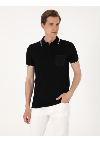 Erkek Siyah Slim Fit Tişört 50302631-VR046 modelleri