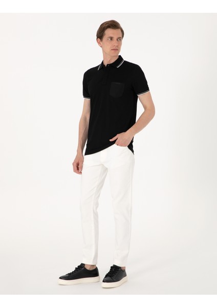 Erkek Siyah Slim Fit Tişört 50302631-VR046 fırsatları