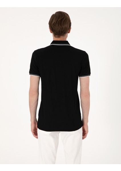 Erkek Siyah Slim Fit Tişört 50302631-VR046 indirimleri