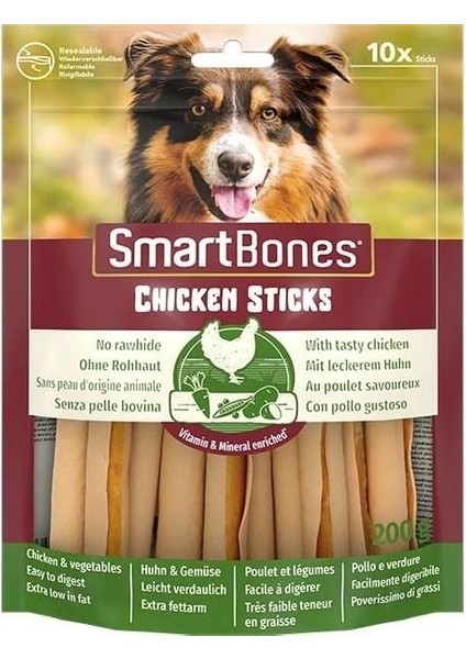 Smart Bones Tavuklu Stick Köpek Ödül Maması 10 Adet 200 gr