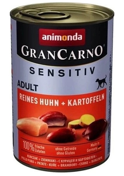 Animonda Gran Carno Sensitive Tavuklu ve Patatesli Yetişkin Köpek Konservesi 400 gr