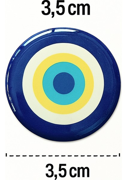 Nazar Boncuk Modeli Yuvarlak Etiket Damla Sticker 3.5 cm fiyatları