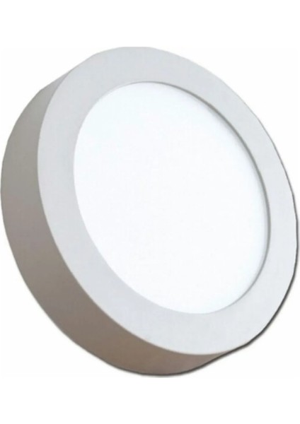 CT-5273 30W Panel LED Armatür Beyaz Yuvarlak Sıva Üstü Metal Kasa 6400K