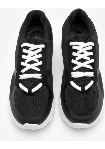 Kadın Sneaker Örgü Triko Koşu Ve Yürüyüş Spor Ayakkabı Fenlas Siyah