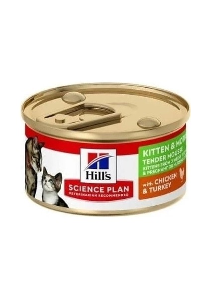 Hills Science Plan Kitten & Mother Tavuk ve Hindili Anne ve Yavru Kedi Konservesi 85 gr