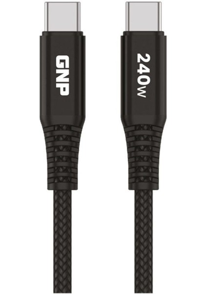 Type-C To Type-C (2 Metre) Hızlı Şarj 240W Pd Yüksek Kaliteli Örgülü Kablo Siyah (2 Yıl Garantili )
