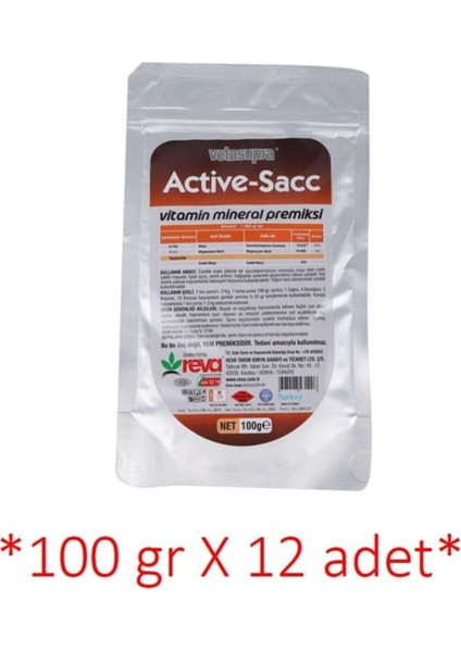 Vetasupra Active Sacc - Düzenleyici Premiks 100 gr x 12 Adet