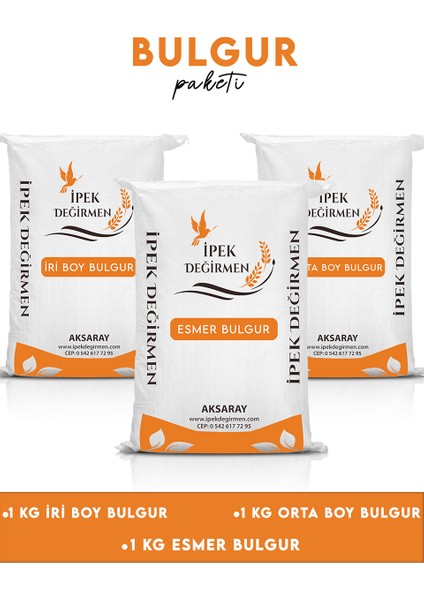 3 kg Aile Boy Taş Değirmen Bulgur Paketi