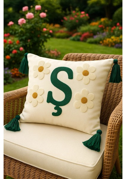 Punch Kırlent Kılıfı Harf Modeli Ö