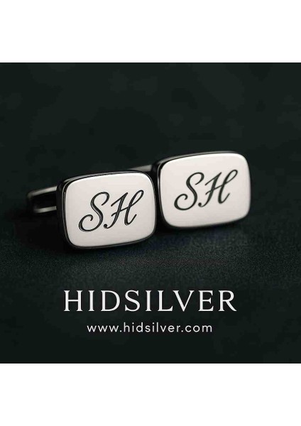 Isim ve Harf Yazılabilen Kare Oval Kesim Sade Kol Düğmesi fiyatları