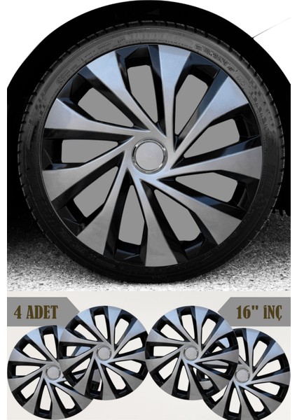Mitsubishi Attrage Colt Grandis 16'' Inç Jant Kapağı 4 Adet Çift Renk 306