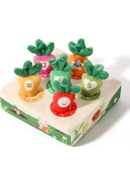 Montessori Toys Baby Pull Havuç Pelot Peluş Bebekler Için Geliştirme Oyunu Eşleşen Bulma Bulmacası Çocuk Reklamı Için Eğitim Oyuncakları: 6 Havuç Seti (Yurt Dışından)