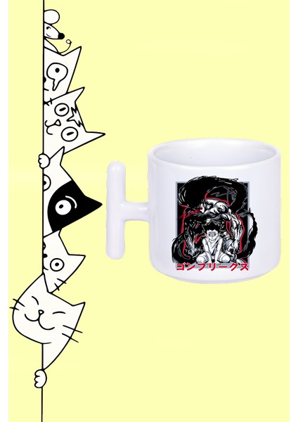 Hunter x Hunter Gon Beast Mode Karakter Tasarım Baskılı Beyaz T Sap Kupa Bardak