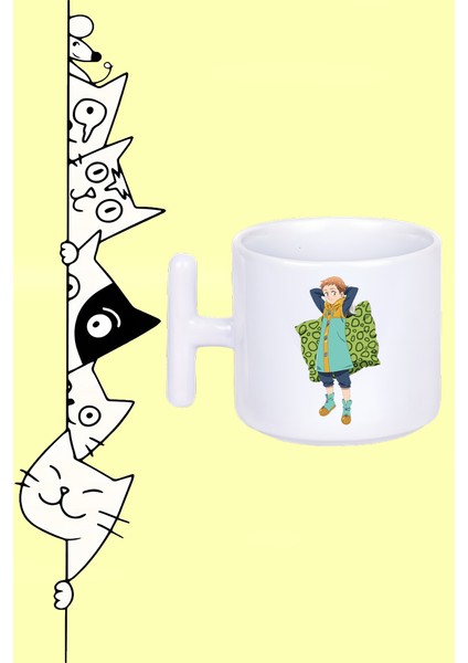 King Karakter Anime Seven Deadly Sins Tasarım Baskılı Beyaz T Sap Kupa Bardak