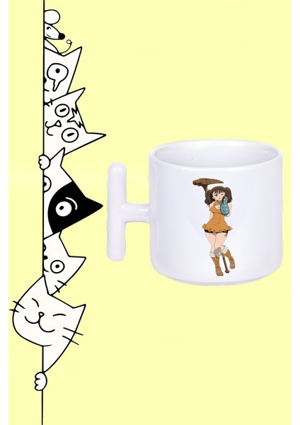 Diane Seven Deadly Sins Anime Karakter Tasarım Baskılı Beyaz T Sap Kupa Bardak