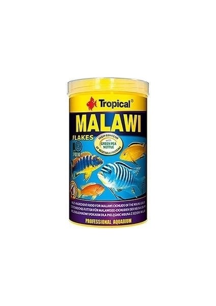 Tropical Malawı Flakes Malawı Cichlid Balıkları Için Pul Balık Yemi 250 ml 50 gr