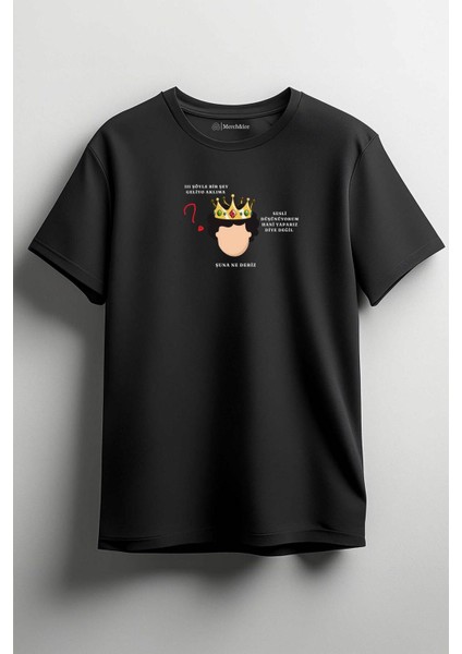 Prens Dizi Unisex T-Shirt - Şöyle Bir Şey Geliyor Aklıma, Sesli Düşünüyorum Hani Yaparız Diye Değil Siyah