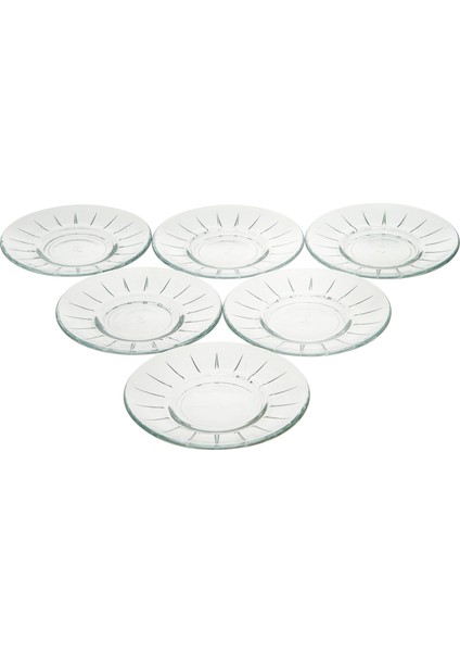 Elysia 6'lı Çay Tabağı Seti - Şeffaf - 13,2 cm fiyatları