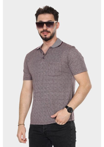 Erkek Baba Tişört Yakalı Cepli Desenli Model Klasik Kesim modelleri