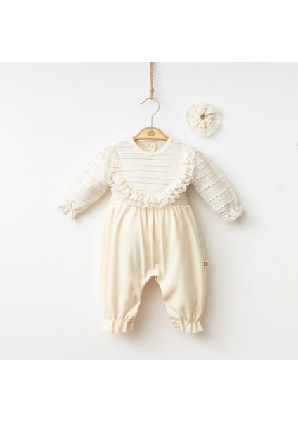 3014 Mnz Marka Simli Tokalı Tulum 3-9 Ay Kız