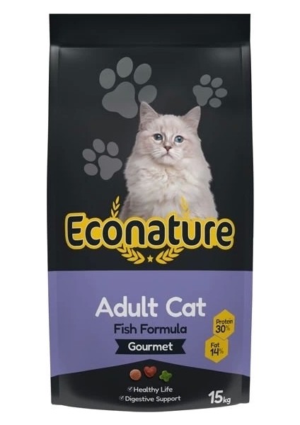 Econature Gurme Balıklı Yetişkin Kedi Maması 15 kg