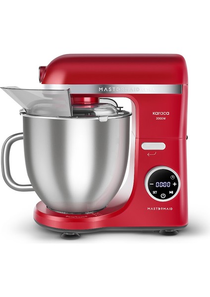 Mastermaid Chef Ultra D2000W Dijital Ekranlı Hamur Yoğurma Makinesi Imperial Red 7l
