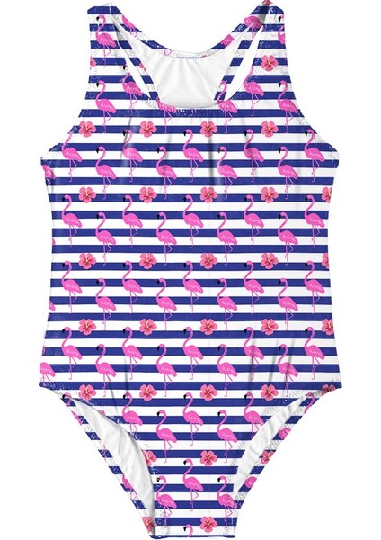 Stripe Kız Çocuk Mayo