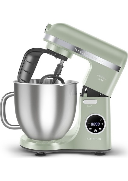 Mastermaid Chef Ultra D2000W 7l Dijital Ekranlı Hamur Yoğurma Makinesi Cabbage Green