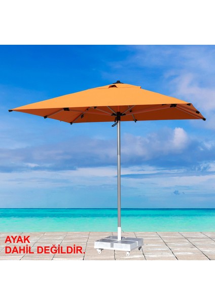 2.5m x 2.5m Turuncu Kare Bahçe Şemsiyesi