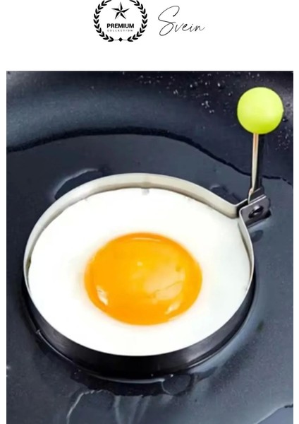 Premium Yanmaz Yapışmaz Paslanmaz Metal Yuvarlak Omlet Krep Kalıbı Tava Sahanda Yumurta Pankek fırsatları