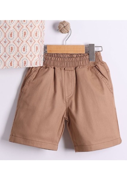 Erkek Çocuk Dokuma Etnik Desenli Gömlek Kot Şort 2'li Takım fiyatları