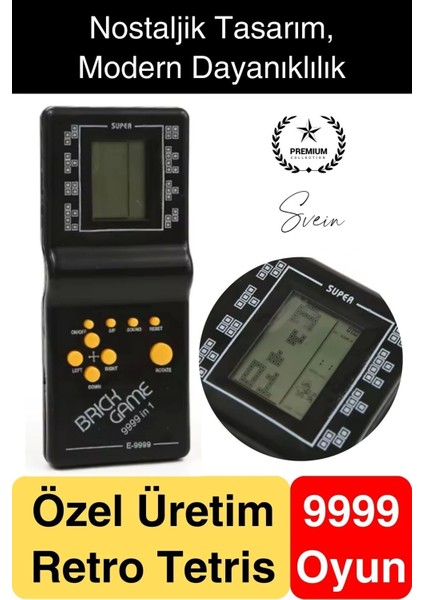 Nostaljik El Atarisi Tetris Konsol Oyuncak Pilli Unutulmayan Taşınabilir Retro Game Boy Eğlendirici