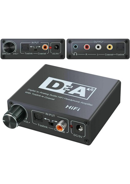 To Analog Dac Çevirici Dönüştürücü Ses Optik Adaptörü