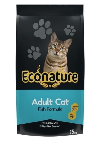 Econature Balıklı Yetişkin Kedi Maması 15 kg