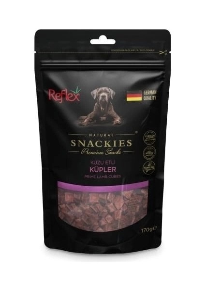 Reflex Snackies Natural Kuzu Etli Küp Tahılsız Köpek Ödül Maması 80 gr