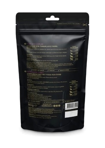 Reflex Snackies Natural Kuzu Etli Küp Tahılsız Köpek Ödül Maması 80 gr