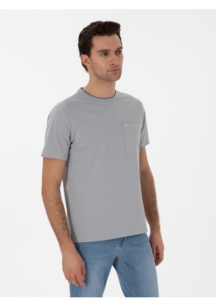Erkek Taş Regular Fit Cepli T-shirt 50310033-VR049