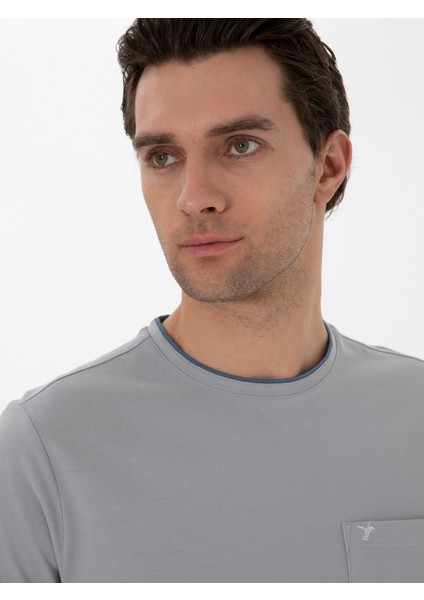 Erkek Taş Regular Fit Cepli T-shirt 50310033-VR049