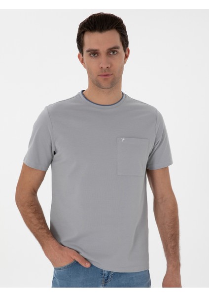 Erkek Taş Regular Fit Cepli T-shirt 50310033-VR049