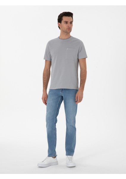 Erkek Taş Regular Fit Cepli T-shirt 50310033-VR049