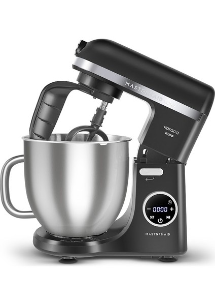 Mastermaid Chef Ultra D2000W Dijital Ekranlı Hamur Yoğurma Makinesi Matte Black 7l